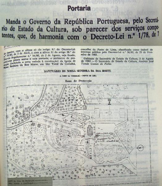 Igreja de Nossa Senhora da Boa Morte, incluindo todos os elementos que fazem parte integrante do conjunto do santuário e o sítio em que se implantam