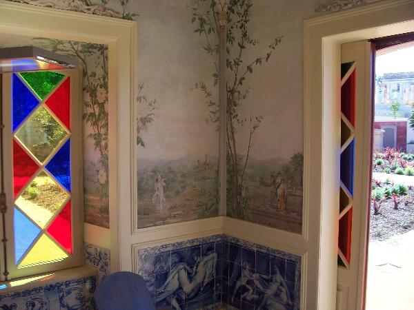 Palácio de Estoi com os seus jardins, fontes e estatuária