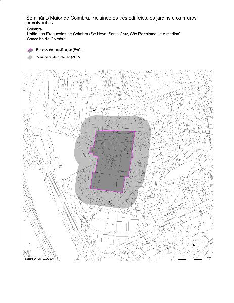 Seminário Maior de Coimbra, incluindo os três edifícios, os jardins e os muros envolventes